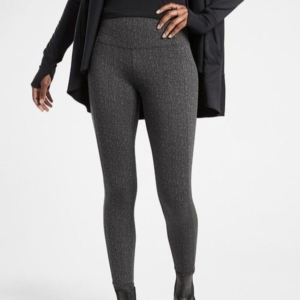 Athleta Delancey Textured Tight Mid Rise Lounge Leggings Women Size M